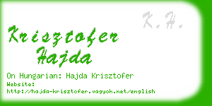 krisztofer hajda business card